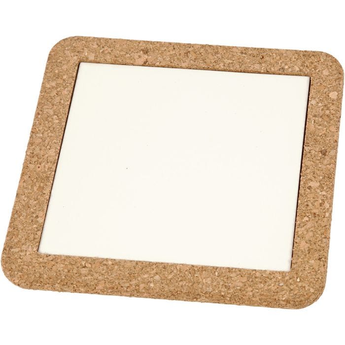 Salvamanteles, medidas 15,5x15,5x1 cm, blanco, 2 ud/ 1 paquete