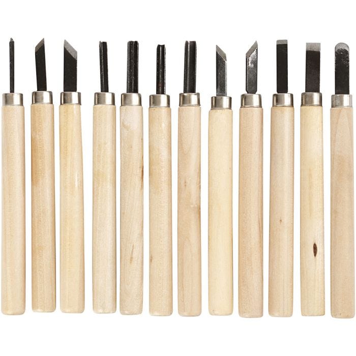 Set de carvado de sellos, 12 ud/ 1 paquete