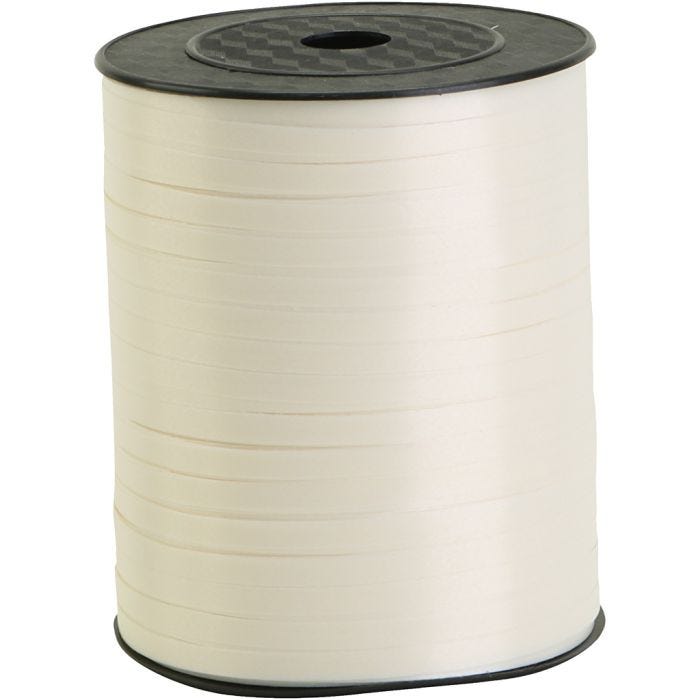 Cinta de plástico, A: 5 mm, blanco, 400 m/ 1 rollo
