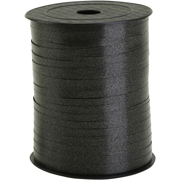 Cinta de plástico, A: 5 mm, negro, 400 m/ 1 rollo
