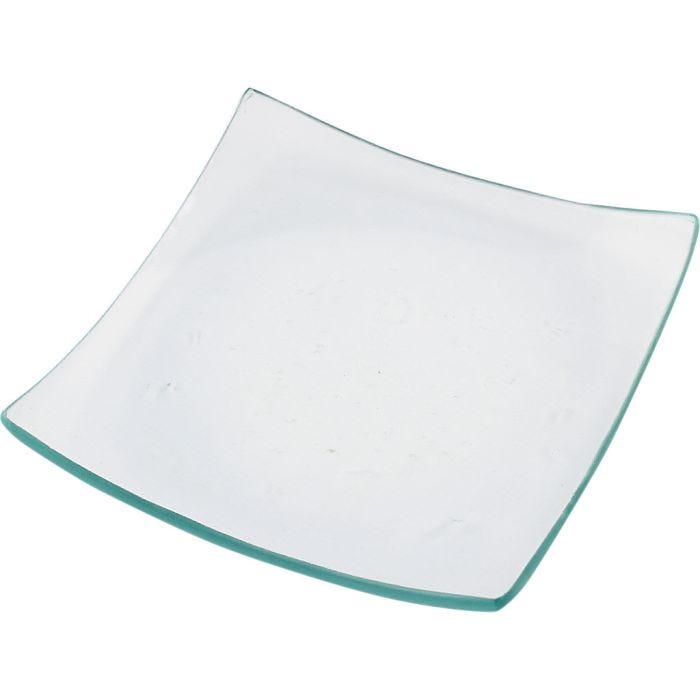 Plato de cristal, medidas 11,5x11,5 cm, 12 ud/ 1 paquete