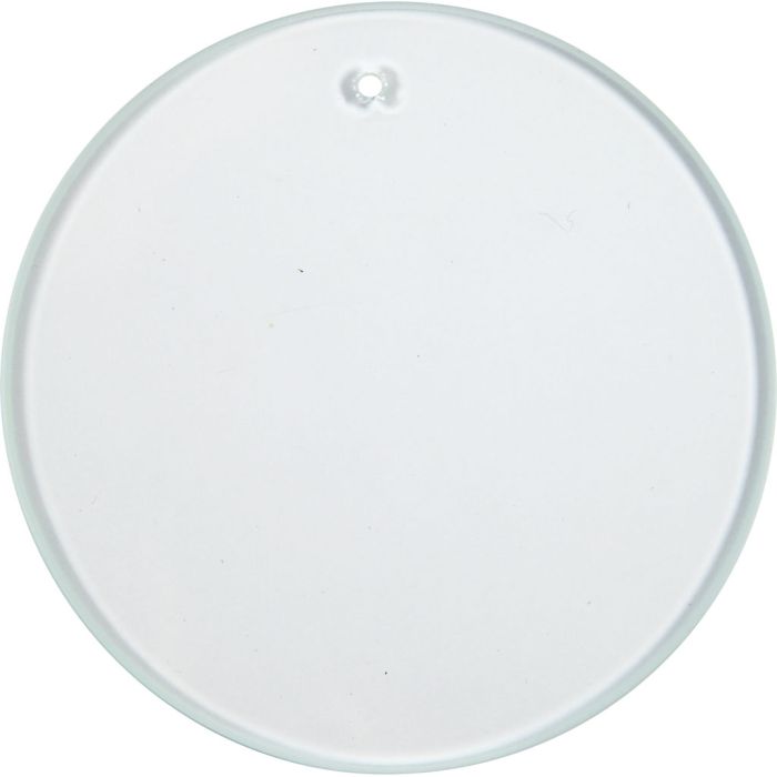 Plato de cristal, redondo, dia 7 cm, grosor 3 mm, 10 ud/ 1 paquete
