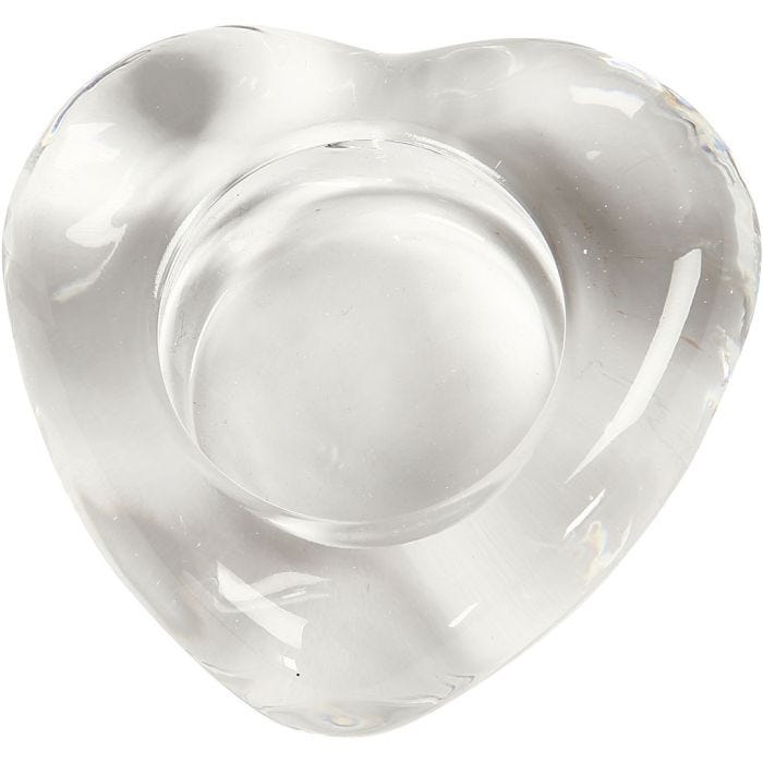 Corazón sujeta-velas, medidas 8x8 cm, grosor 2,5 cm, 10 ud/ 1 paquete