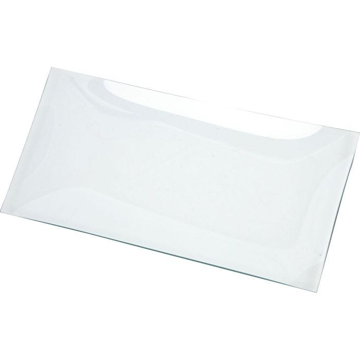 Plato de cristal, medidas 33,5x17 cm, 8 ud/ 1 paquete