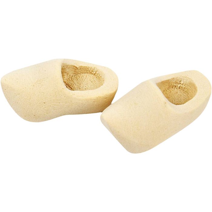 Zuecos holandeses de madera, L. 30 mm, 2 par/ 1 paquete