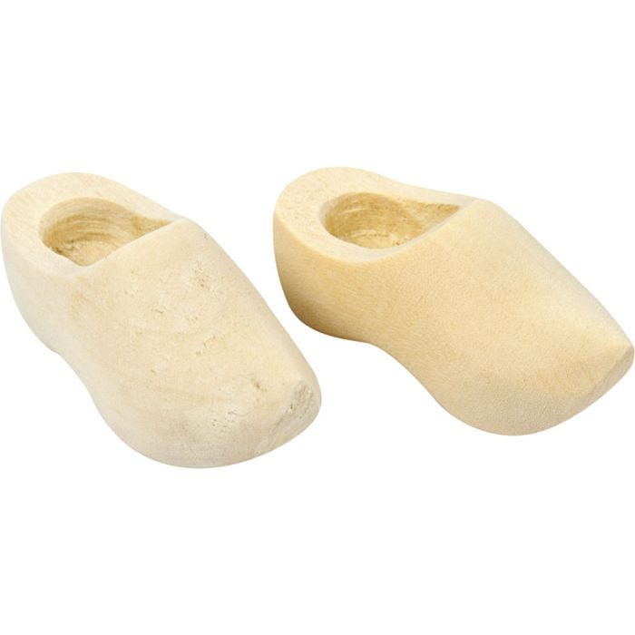 Zuecos holandeses de madera, L. 40 mm, 2 par/ 1 paquete