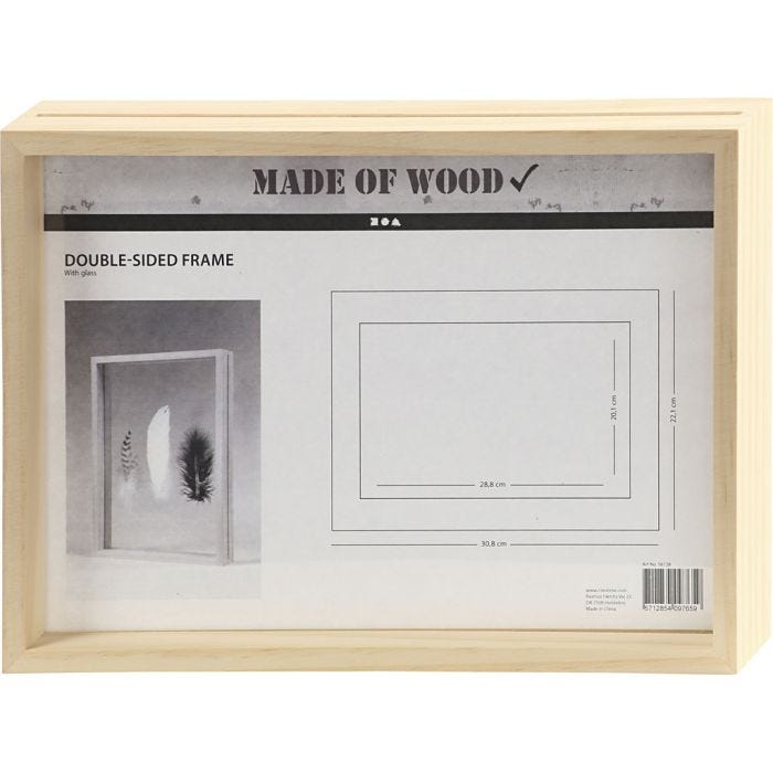 Marco doble cara, 4,5 cm, 22,1x30,8 cm, 1 ud