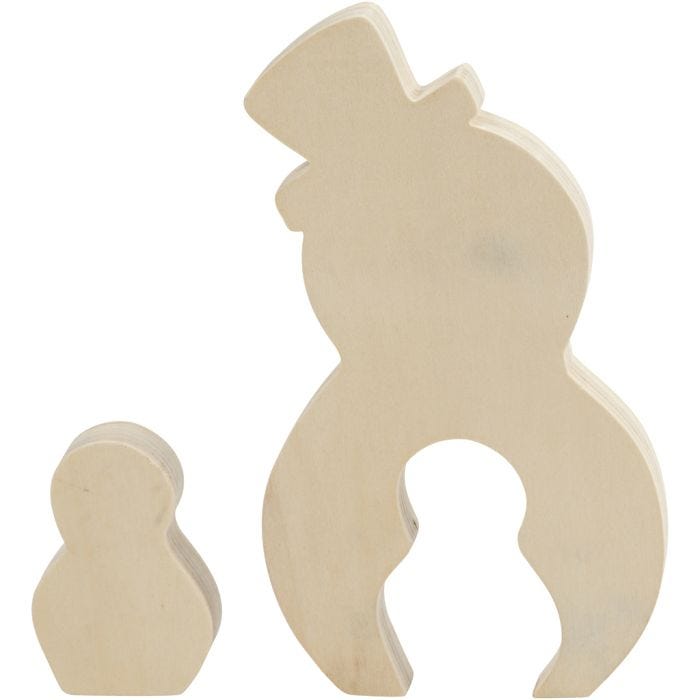Figura 2 en 1 , Muñecos de nieve, 7,7+20 cm, 2 cm, 5,3+11,3 cm, 1 set