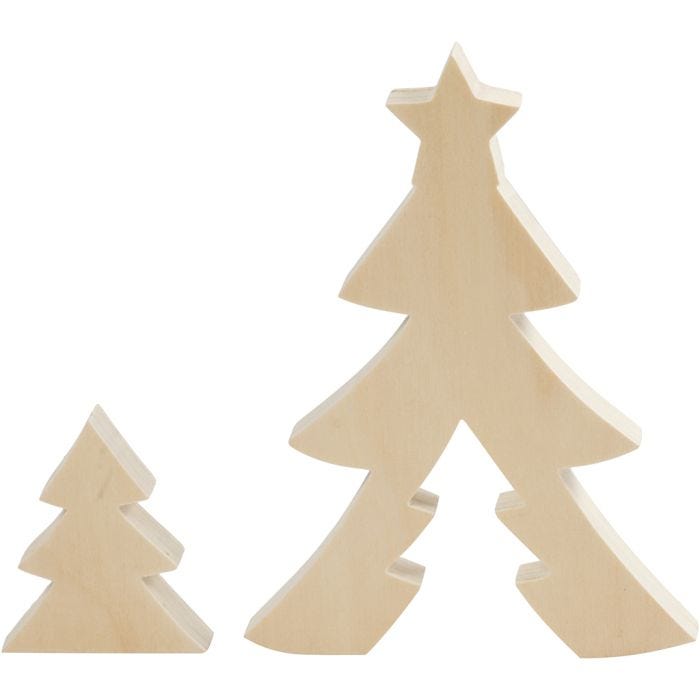 Figura 2 en 1 , Árbol de Navidad, 8+20 cm, 2 cm, 6,5+14,5 cm, 1 set