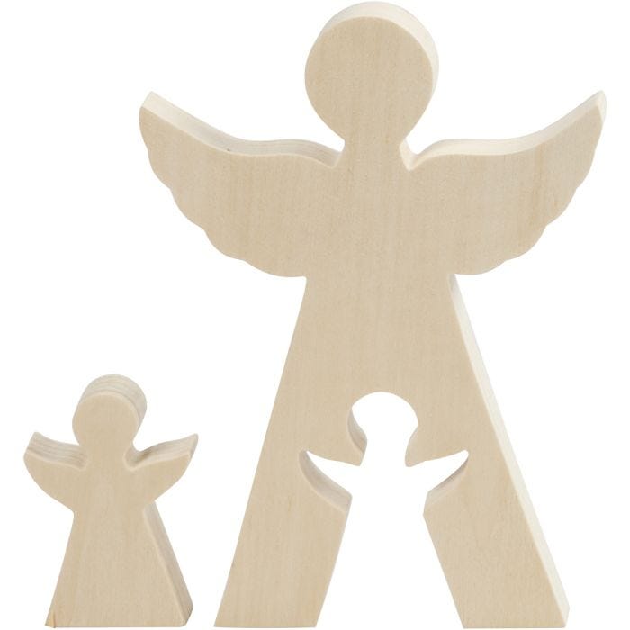 Figura 2 en 1 , Ángeles, 7,8+20 cm, 2 cm, 4,5+14,3 cm, 1 set