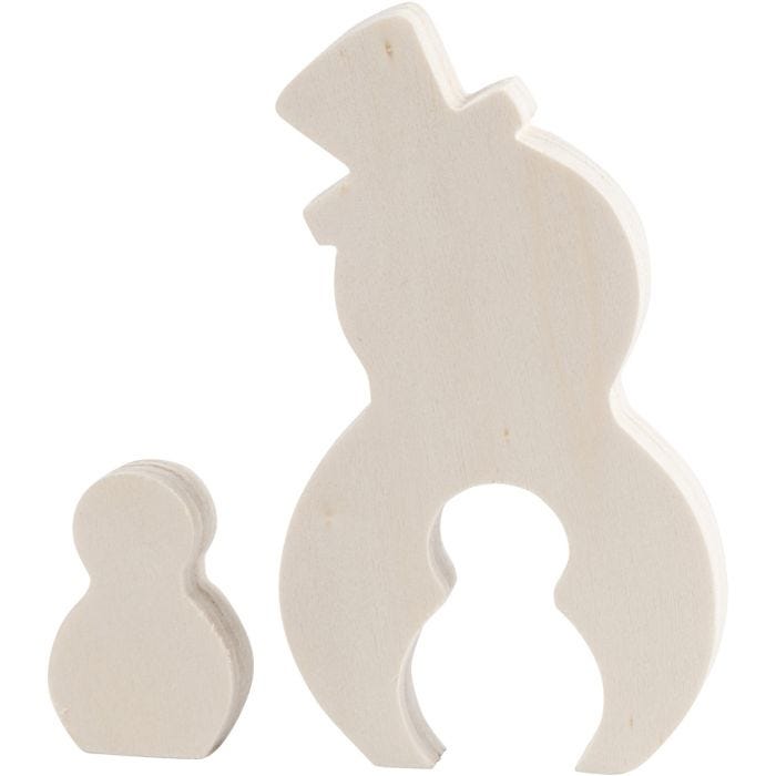 Figura 2 en 1 , Muñeco de nieve, 4,5+11,5 cm, 1,2 cm, 3+6,5 cm, 1 set
