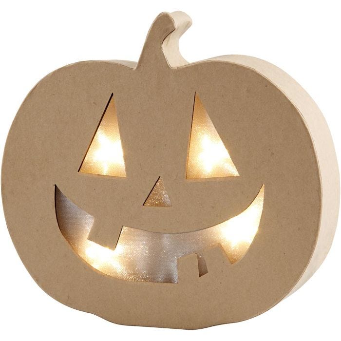 Calabaza con luz, 20 cm, 4 cm, 22 cm, 1 ud
