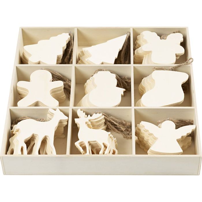 Adornos, medidas 7-9 cm, grosor 4 mm, 90 ud/ 1 paquete