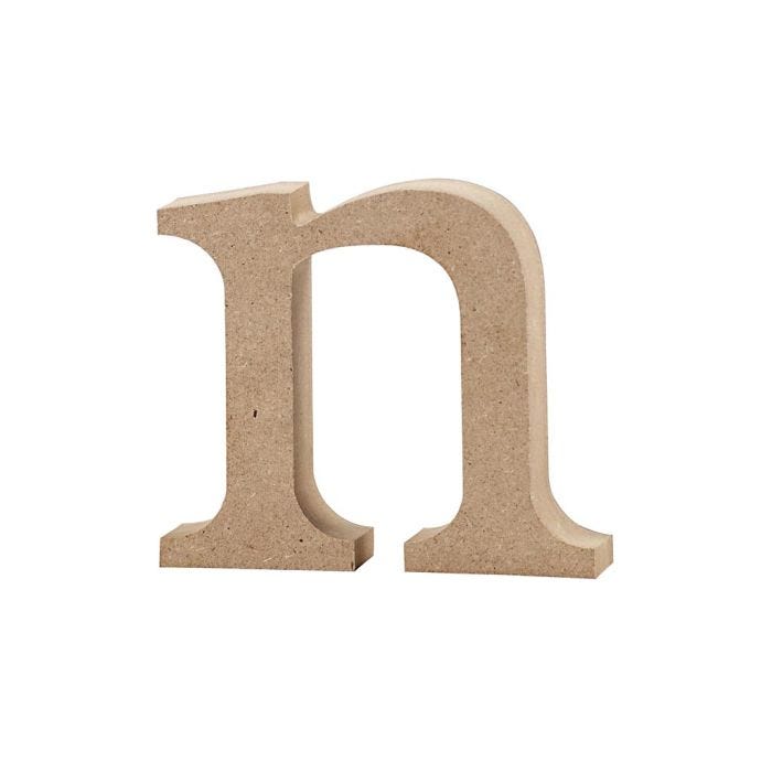 Letra, n, 8 cm, 2 cm, 1 ud