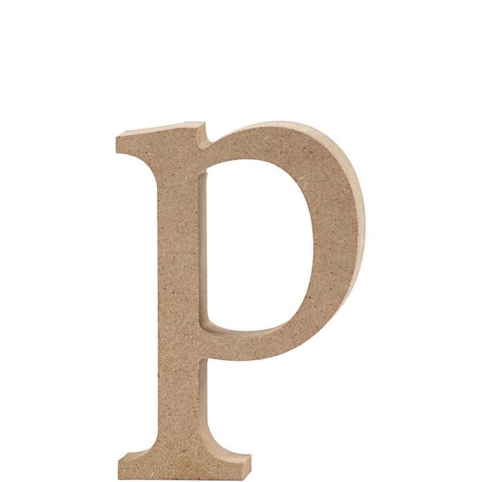 Letra, p, 12,8 cm, 2 cm, 1 ud
