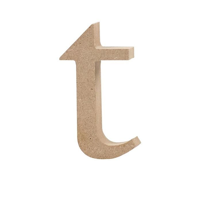 Letra, t, 10 cm, 2 cm, 1 ud