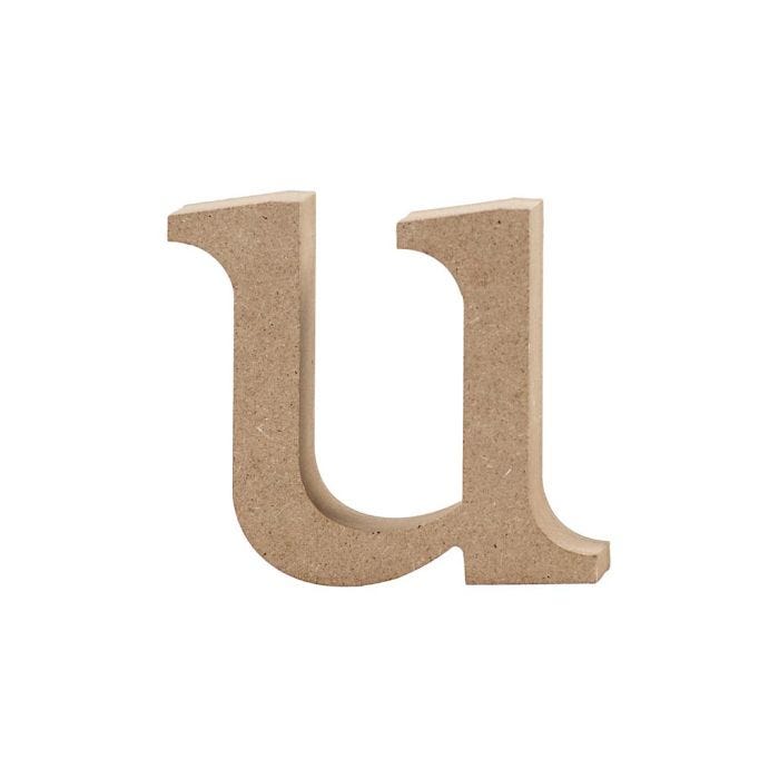 Letra, u, 8,5 cm, 2 cm, 1 ud