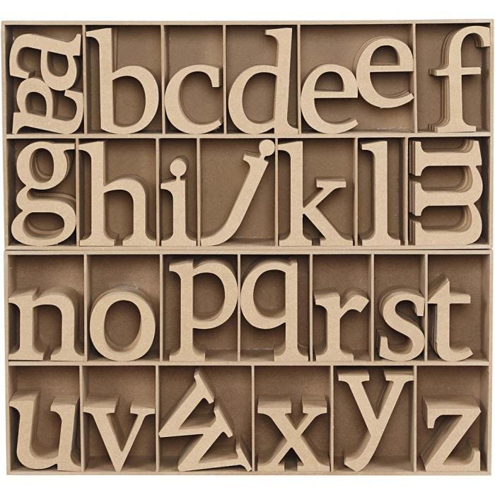Letra, A: 8 cm, grosor 2 cm, 112 ud/ 1 paquete