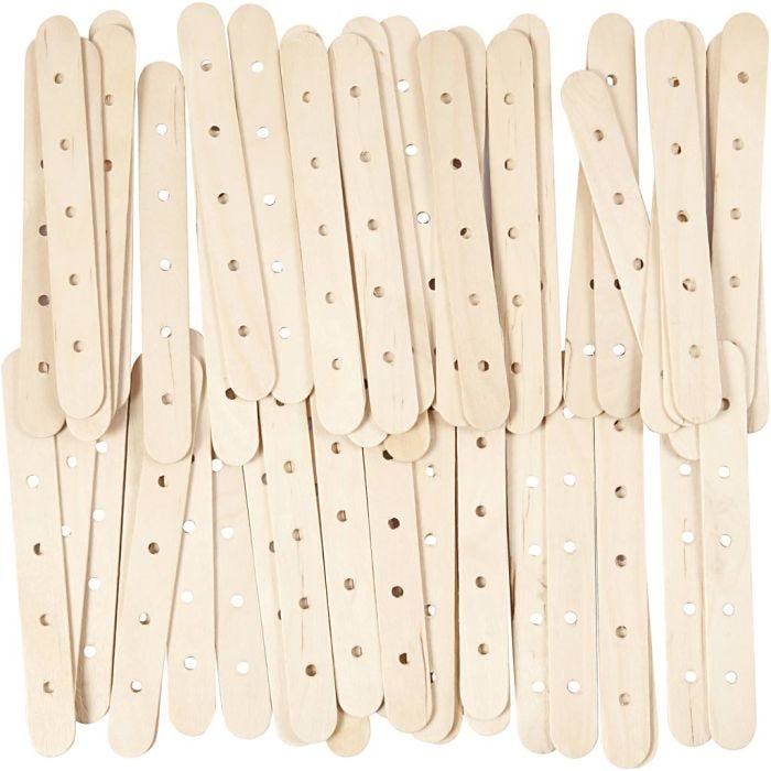 Palillos de construcción, L. 15 cm, A: 1,8 cm, medida agujero 4 mm, 500 ud/ 1 paquete