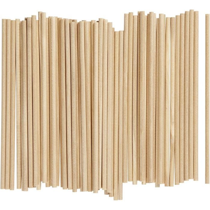 Palos, L. 15 cm, dia 4 mm, 100 ud/ 1 paquete
