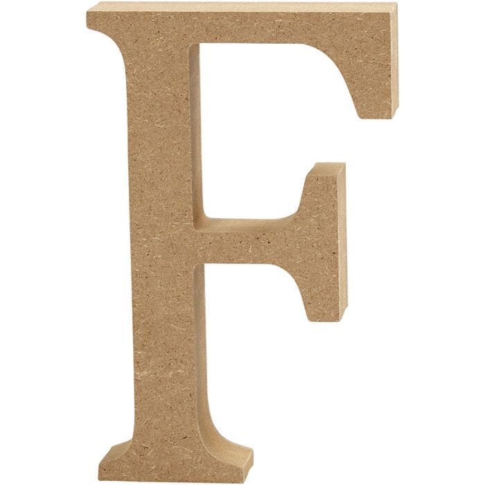 Letra, F, 13 cm, 2 cm, 1 ud