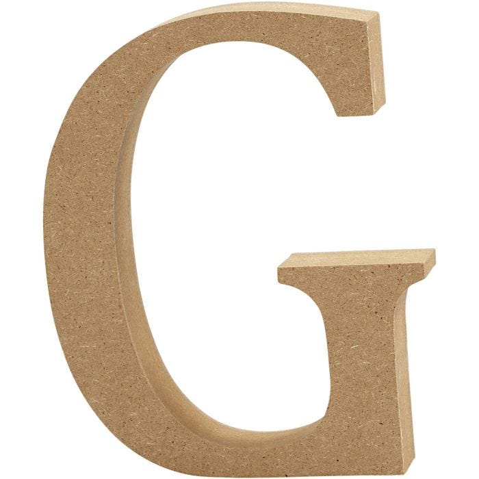 Letra, G, A: 13 cm, grosor 2 cm, 1 ud