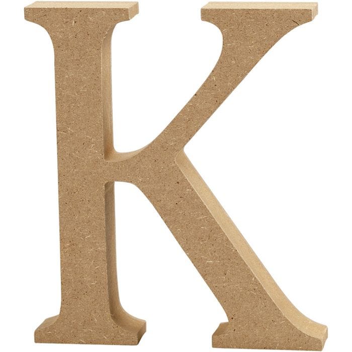 Letra, K, A: 13 cm, grosor 2 cm, 1 ud