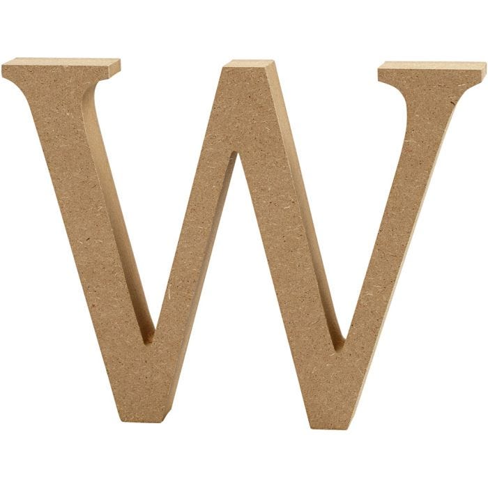 Letra, W, A: 13 cm, grosor 2 cm, 1 ud