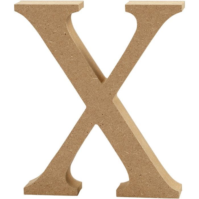 Letra, X, A: 13 cm, grosor 2 cm, 1 ud