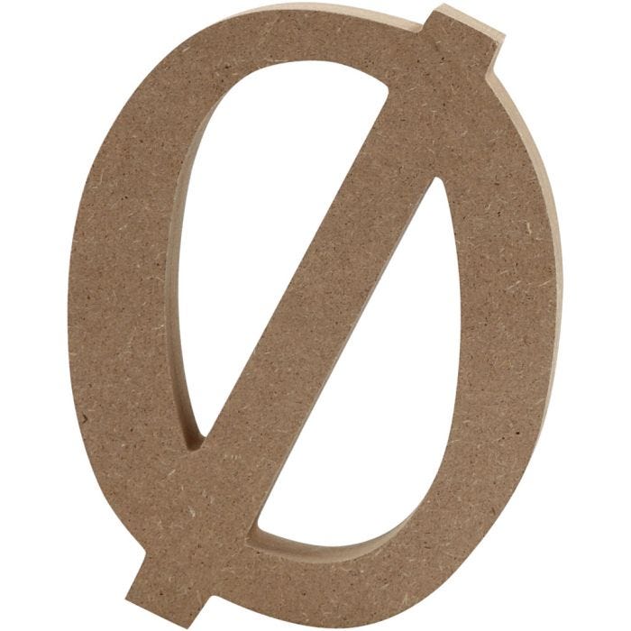 Letra, Ø, 13 cm, 2 cm, 1 ud