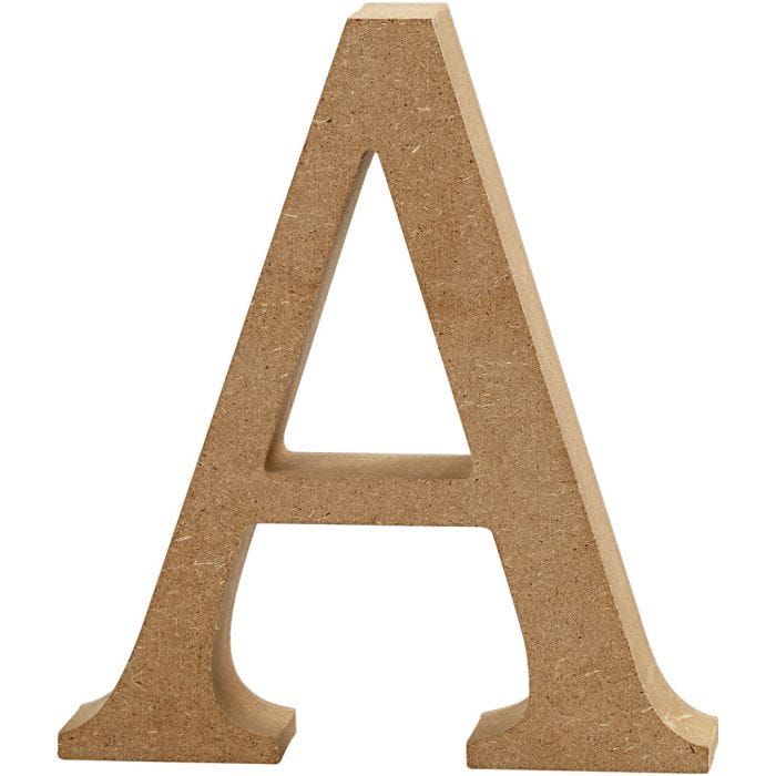 Letra, A, A: 8 cm, A: 7 cm, grosor 1,5 cm, 1 ud