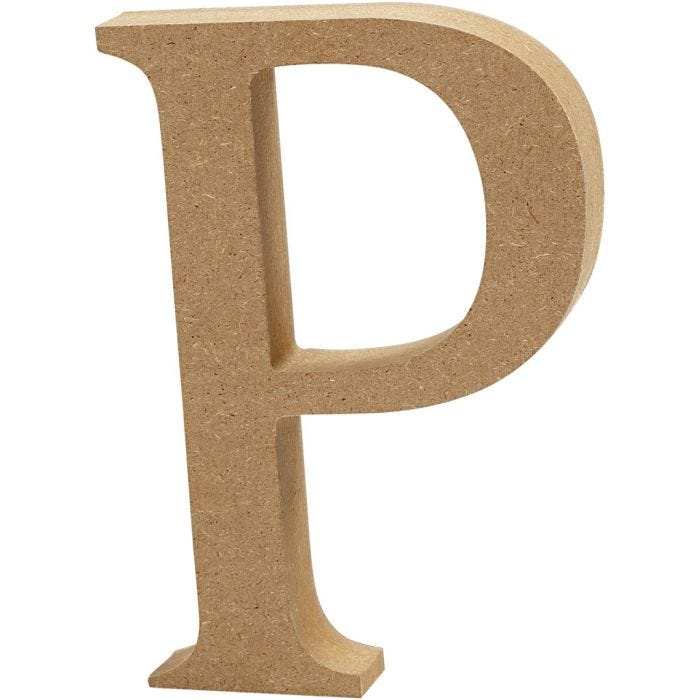 Letra, P, 8 cm, 1,5 cm, 1 ud