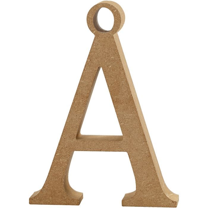 Letra, Å, A: 8 cm, grosor 1,5 cm, 1 ud