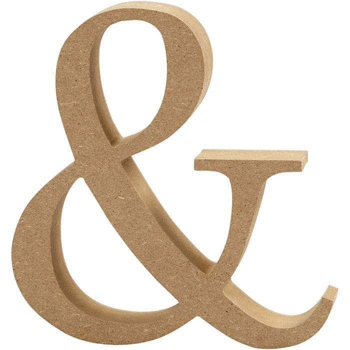 Símbolo, &, A: 8 cm, grosor 1,5 cm, 1 ud