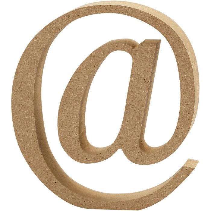 Símbolo, @, A: 8 cm, grosor 1,5 cm, 1 ud