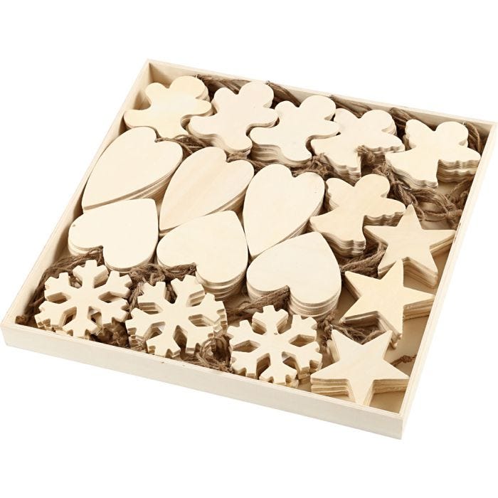Adornos, medidas 9-11 cm, grosor 4 mm, 90 ud/ 1 paquete