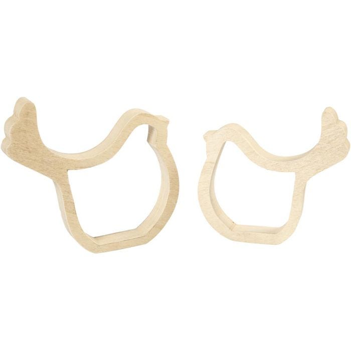 Pollos de Pascua, A: 13 cm, P: 2 cm, 2 ud/ 1 paquete