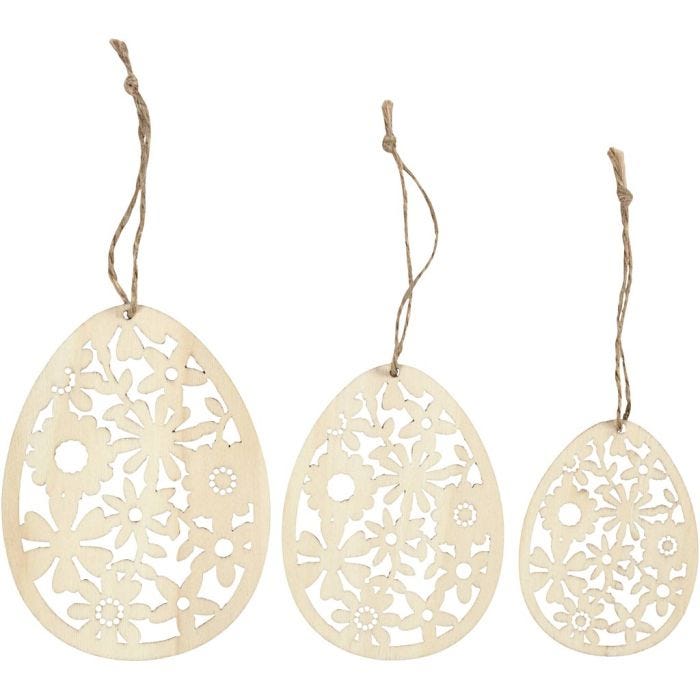 Ornamento , A: 8+10+12 cm, A: 6+7,5+9 cm, grosor 3 mm, 3 ud/ 1 paquete