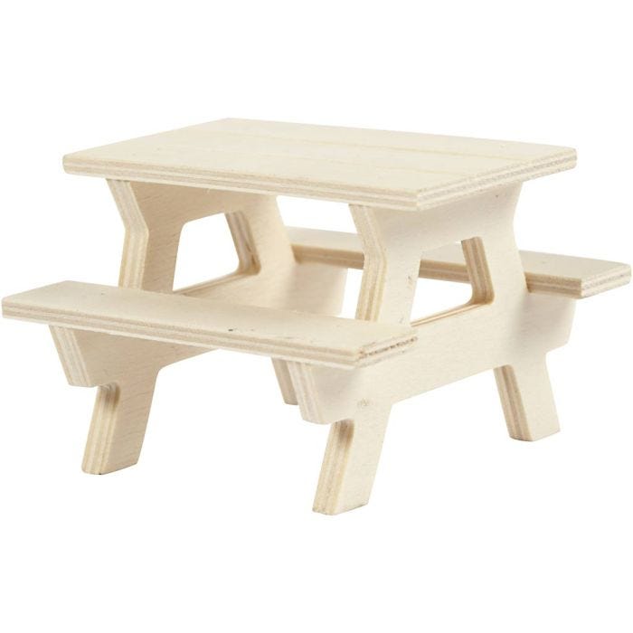 Mesa de picnic con banco, 5,5 cm, 8 cm, 1 ud