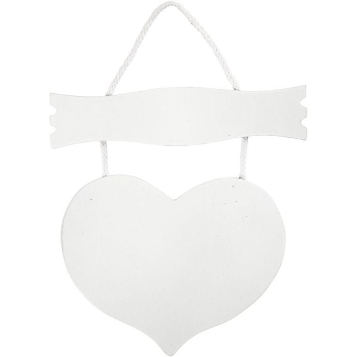 Corazón con letrero, 28x19 cm, 5 mm, 1 ud