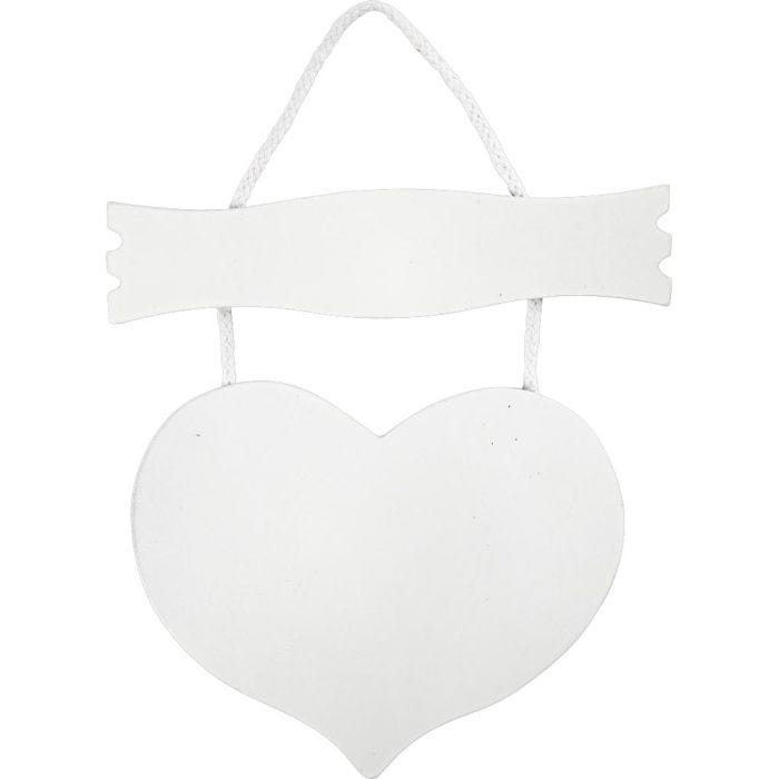 Corazón con letrero, medidas 28x19 cm, grosor 5 mm, 10 ud/ 1 paquete