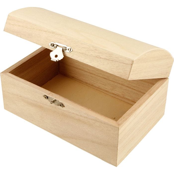 Cofre del tesoro, medidas 16,5x11x8,55 cm, 1 ud