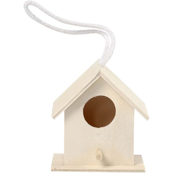 Casa de pájaro, 6x6 cm, 1 ud