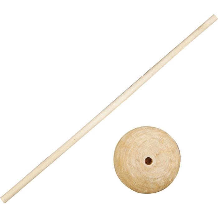 Palo con pie, A: 30 cm, dia 6,5 cm, medida agujero 8 mm, 5 set/ 1 paquete