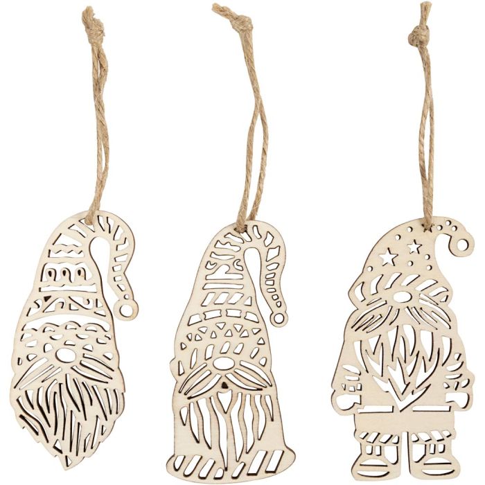 Gnomo escandinavo de Papá Noel, A: 8 cm, A: 4 cm, 6 ud/ 1 paquete