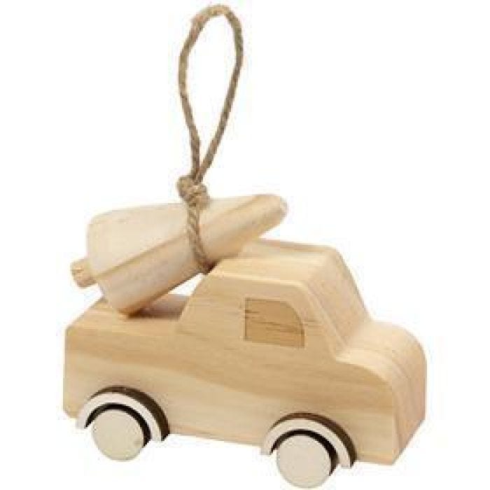 Camión con árbol de Navidad, A: 6 cm, L. 7 cm, A: 3,5 cm, 1 ud