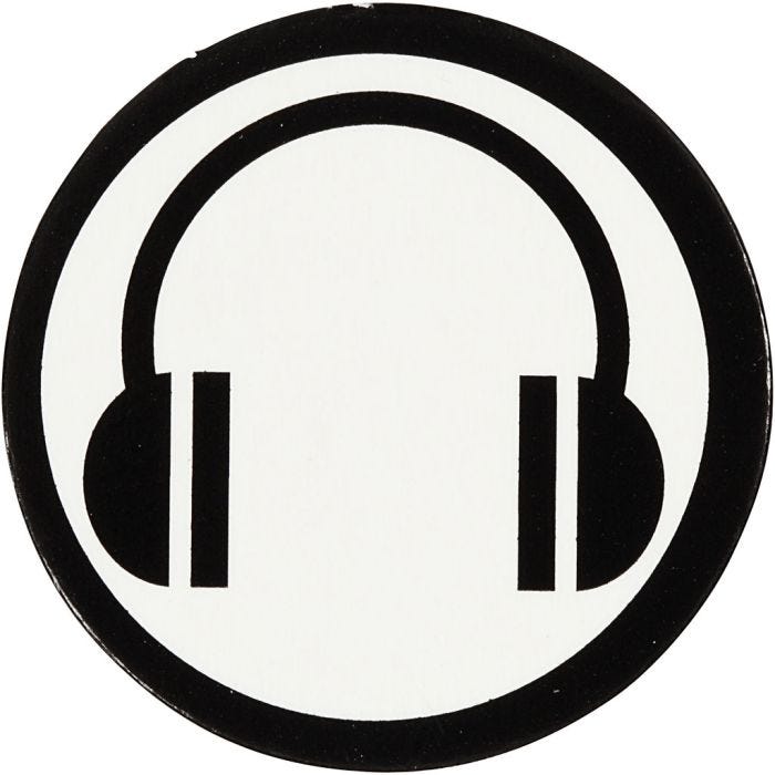 Emblema de cartón, dia 25 mm, blanco/negro, 20 ud/ 1 paquete