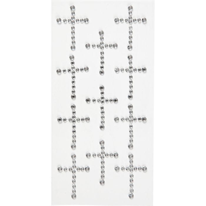 Gemas adhesivas, medidas 35x25 mm, plata, 11 ud/ 1 paquete