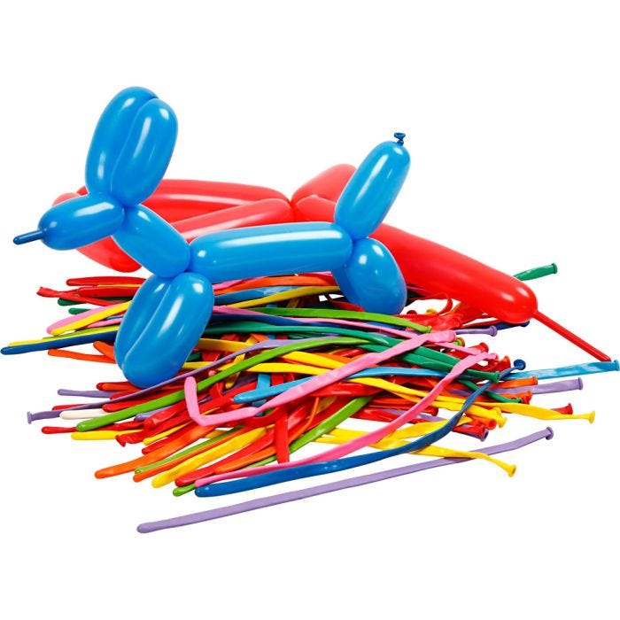 Globos para modelar, Modelar, L. 152 cm, 100 ud/ 1 paquete