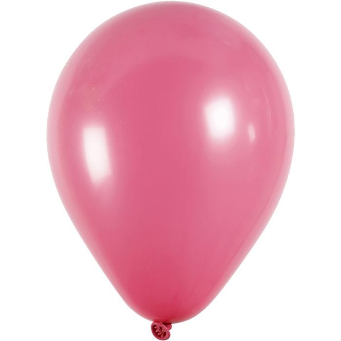 Globos, redondo, dia 23 cm, rosa oscuro, 10 ud/ 1 paquete